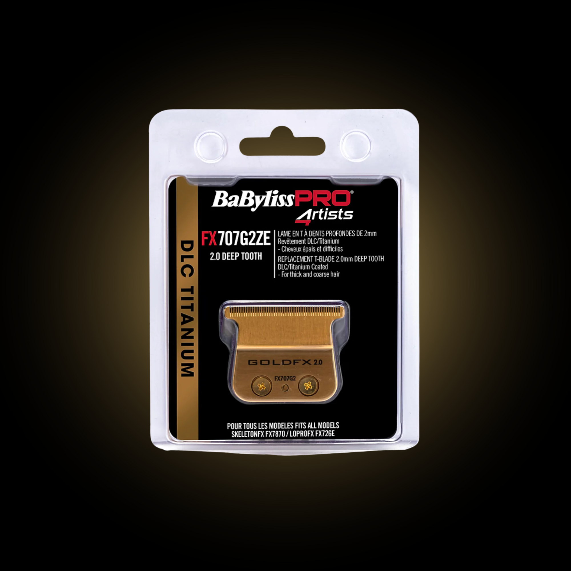 BaByliss PRO Gold SkeletonFX Blade 2.0 Deep Tooth